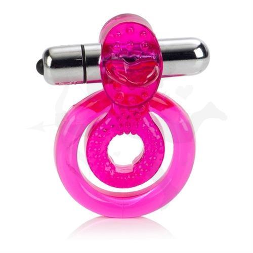 Anillo con vibrador para retardar la eyaculacion y estimular el clitoris